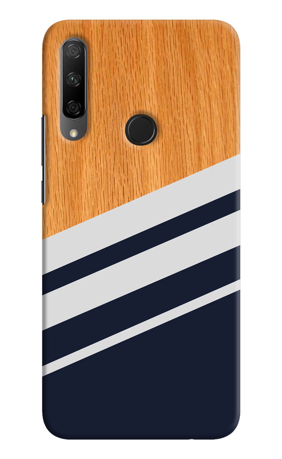 Blue and white wooden Honor 9X Hard Case Back Cover by Casekaro