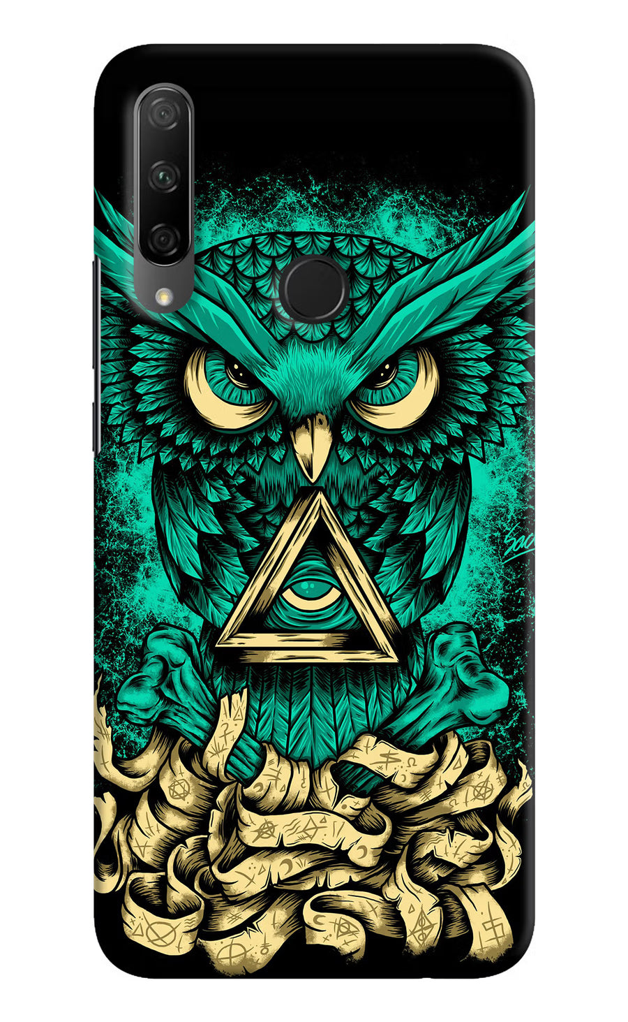 Green Owl Honor 9X Back Cover, Hard case