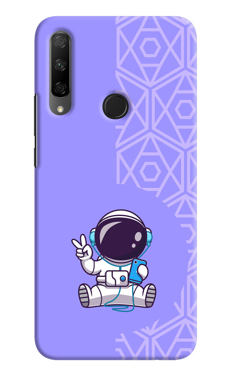 Cute Astronaut Chilling Honor 9X Back Cover, Hard case