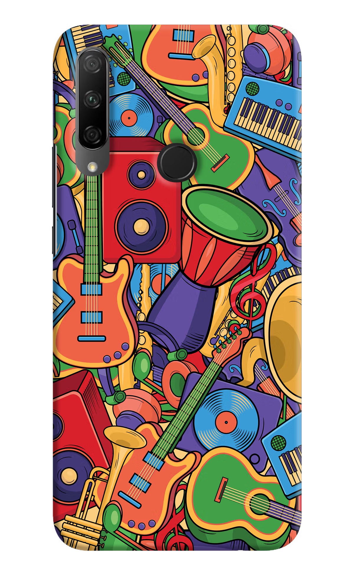 Music Instrument Doodle Honor 9X Hard Case Back Cover by Casekaro