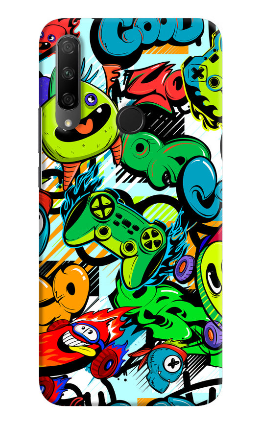Game Doodle Honor 9X Hard Case Back Cover by Casekaro