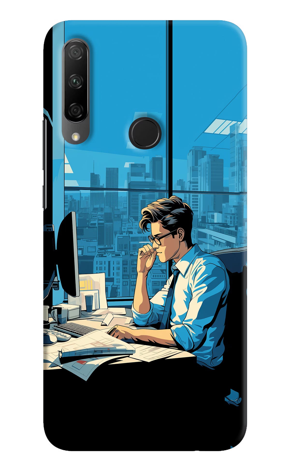 Focused Hustler (AI Generated) Honor 9X Hard Case Back Cover by Casekaro
