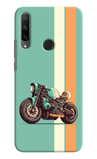 Striped Moto Drift Honor 9X Hard Case Back Cover by Casekaro