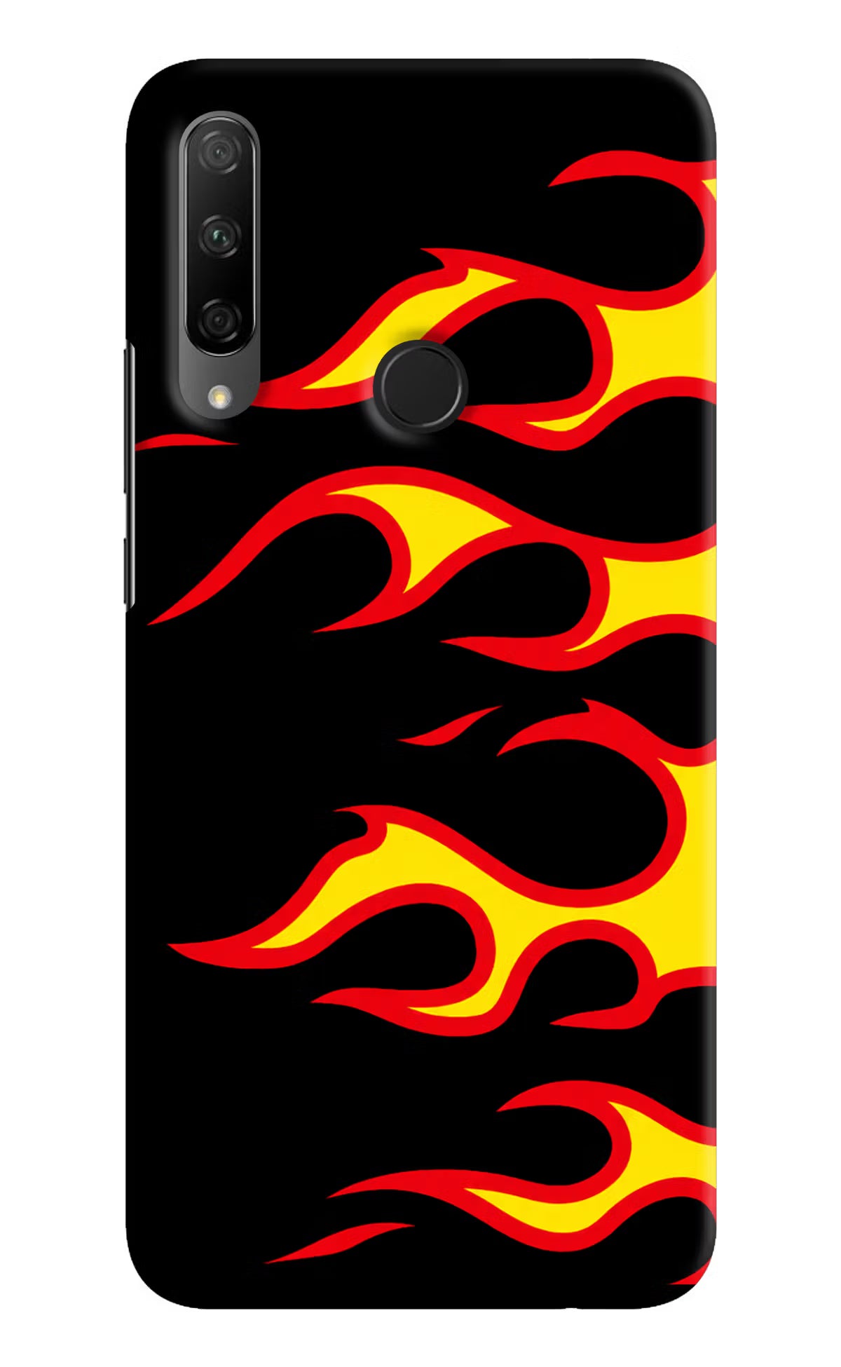 Side Sweep Flames Honor 9X Hard Case Back Cover by Casekaro
