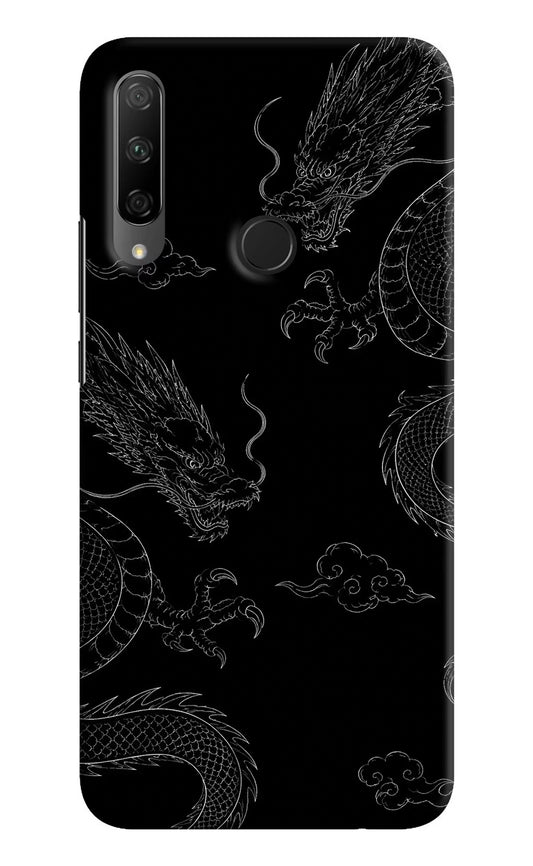 Twin Dragons Honor 9X Hard Case Back Cover by Casekaro