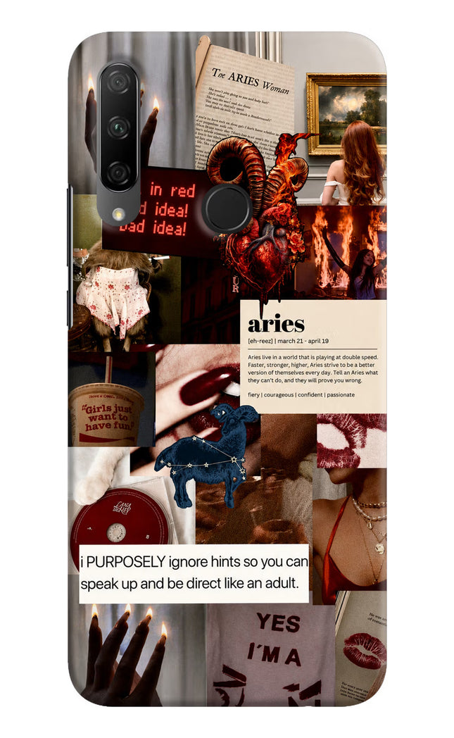 Zodiac Aries Honor 9X Hard Case Back Cover by Casekaro