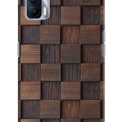 Wooden Cube Design Realme X7 Hard Case Back Cover by Casekaro