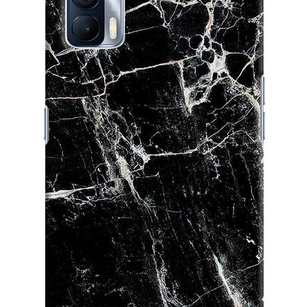 Black Marble Texture Realme X7 Hard Case Back Cover by Casekaro