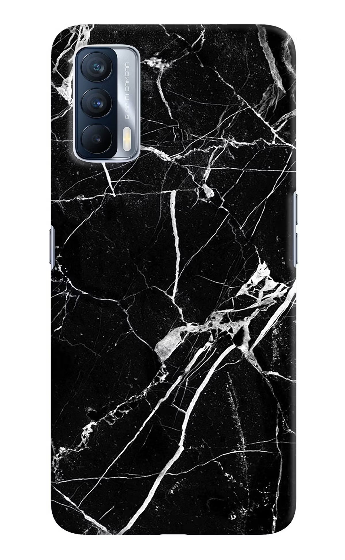 Black Marble Pattern Realme X7 Hard Case Back Cover by Casekaro