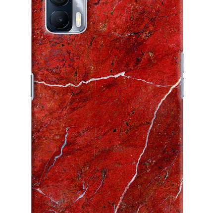 Red Marble Design Realme X7 Hard Case Back Cover by Casekaro