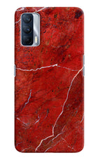Red Marble Design Realme X7 Hard Case Back Cover by Casekaro