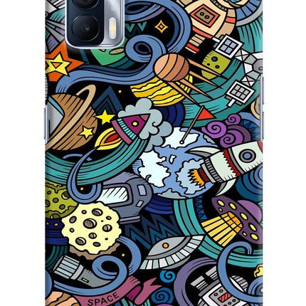 Space Abstract Realme X7 Hard Case Back Cover by Casekaro