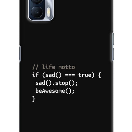 Life Motto Code Realme X7 Hard Case Back Cover by Casekaro