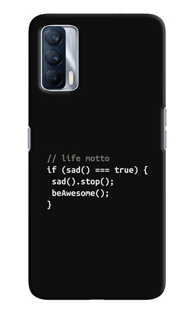 Life Motto Code Realme X7 Hard Case Back Cover by Casekaro