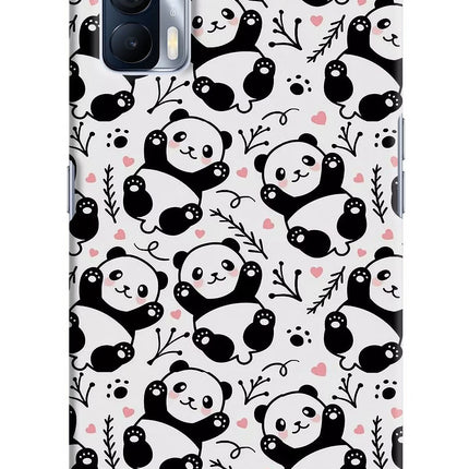 Cute Panda Realme X7 Hard Case Back Cover by Casekaro