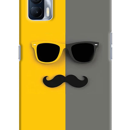 Sunglasses with Mustache Realme X7 Hard Case Back Cover by Casekaro