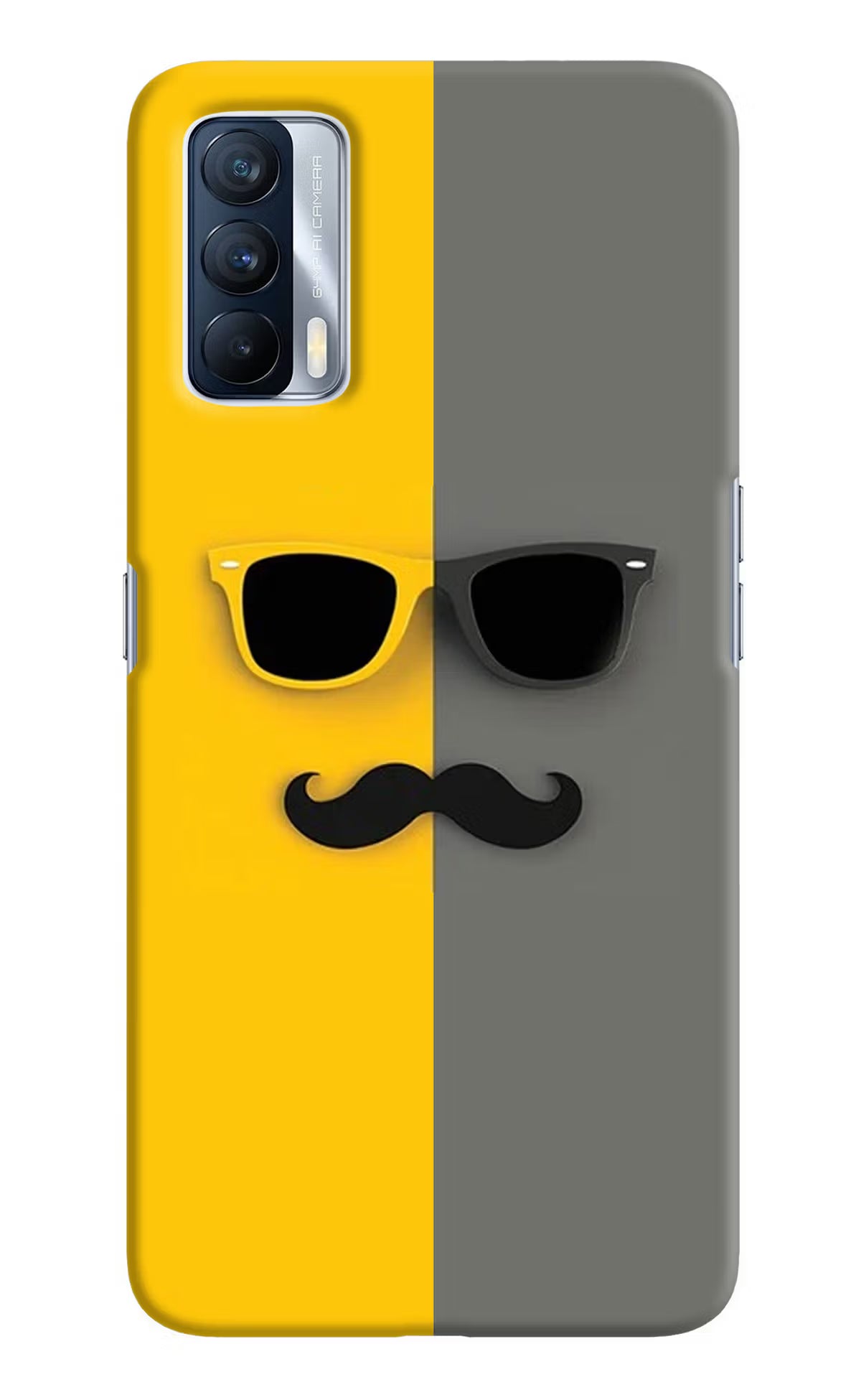 Sunglasses with Mustache Realme X7 Hard Case Back Cover by Casekaro