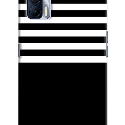 Black and White Print Realme X7 Hard Case Back Cover by Casekaro