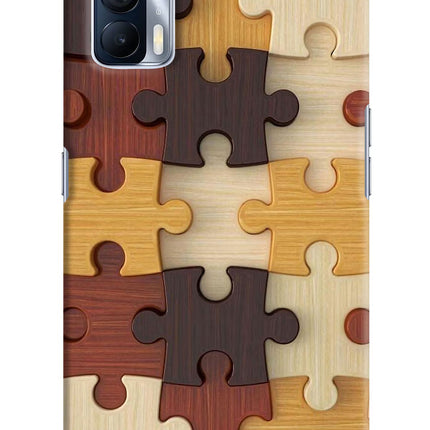 Wooden Puzzle Realme X7 Hard Case Back Cover by Casekaro