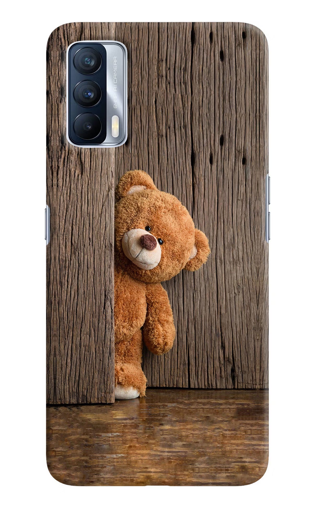 Teddy Wooden Realme X7 Hard Case Back Cover by Casekaro