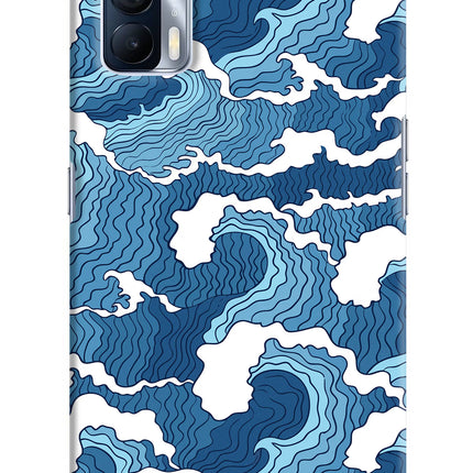 Blue Waves Realme X7 Hard Case Back Cover by Casekaro