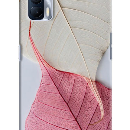 White Pink Leaf Realme X7 Hard Case Back Cover by Casekaro
