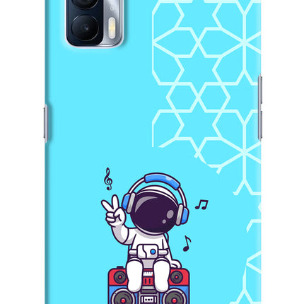 Cute Astronaut Chilling Realme X7 Hard Case Back Cover by Casekaro