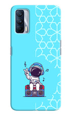 Cute Astronaut Chilling Realme X7 Hard Case Back Cover by Casekaro