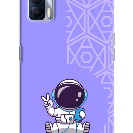 Cute Astronaut Chilling Realme X7 Hard Case Back Cover by Casekaro