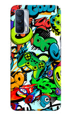 Game Doodle Realme X7 Hard Case Back Cover by Casekaro