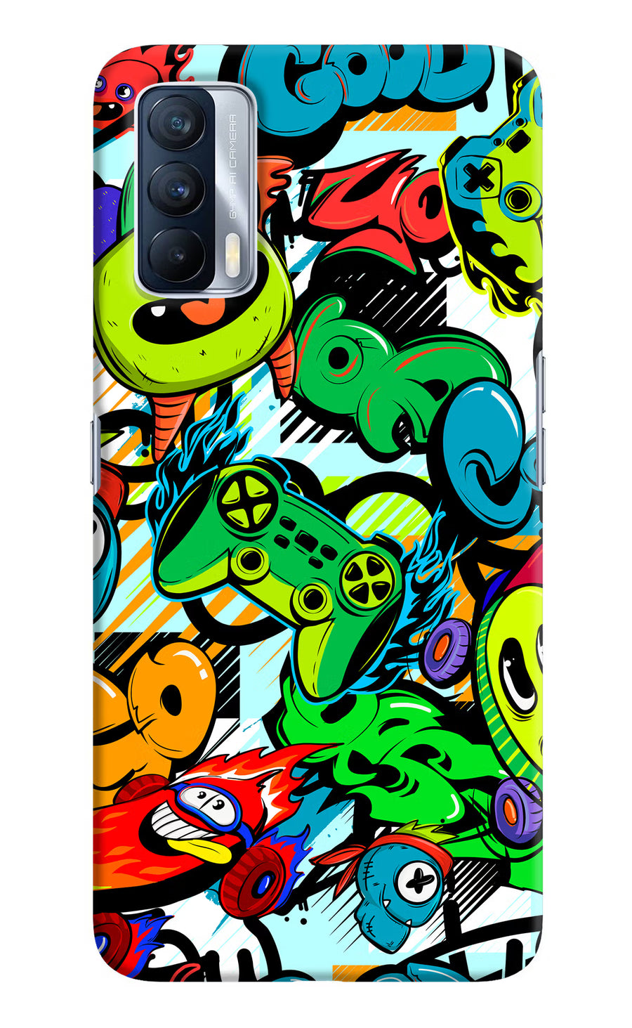 Game Doodle Realme X7 Back Cover, Hard case
