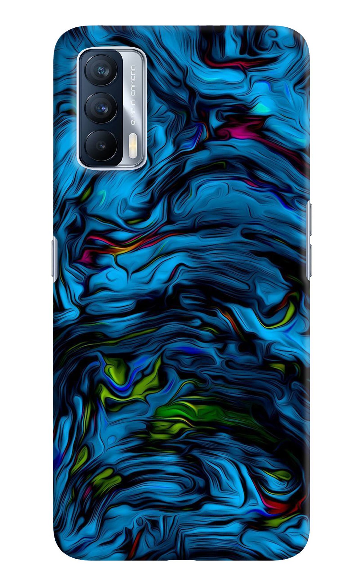 Dark Blue Abstract Realme X7 Back Cover