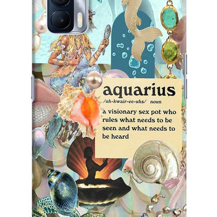 Aquarius Zodiac Realme X7 Hard Case Back Cover by Casekaro