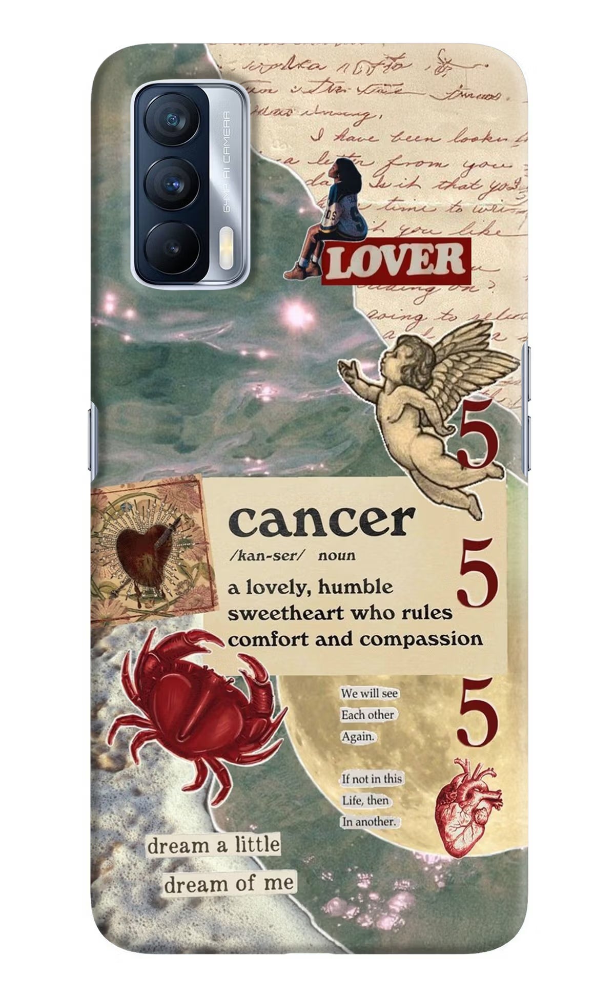 Cancer Zodiac Realme X7 Hard Case Back Cover by Casekaro