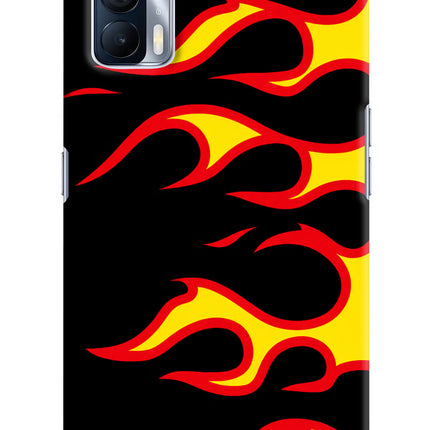Side Sweep Flames Realme X7 Hard Case Back Cover by Casekaro