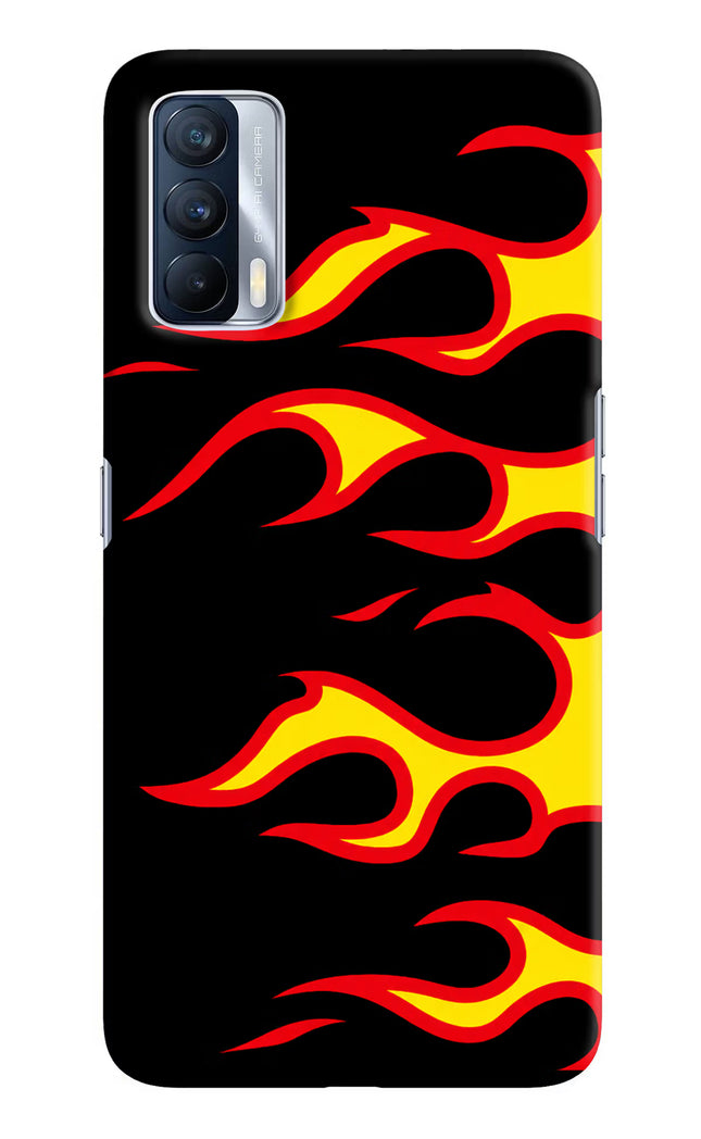 Side Sweep Flames Realme X7 Hard Case Back Cover by Casekaro