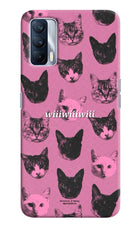 Pink Cats Realme X7 Hard Case Back Cover by Casekaro