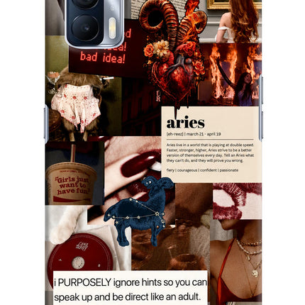 Zodiac Aries Realme X7 Hard Case Back Cover by Casekaro