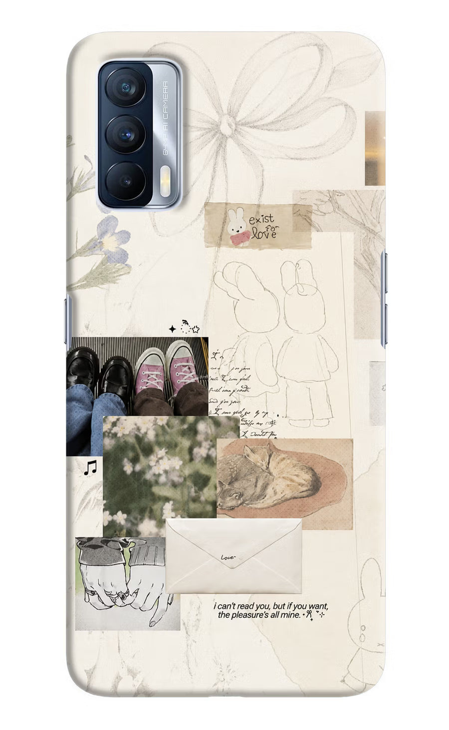 Soft Aesthetic Realme X7 Back Cover, Hard case