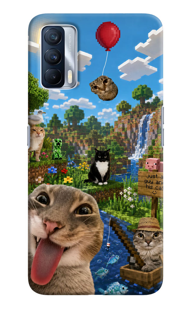 Minecraft Cat Chaos Realme X7 Hard Case Back Cover by Casekaro