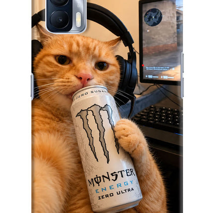 Gamer Cat Energy Realme X7 Hard Case Back Cover by Casekaro