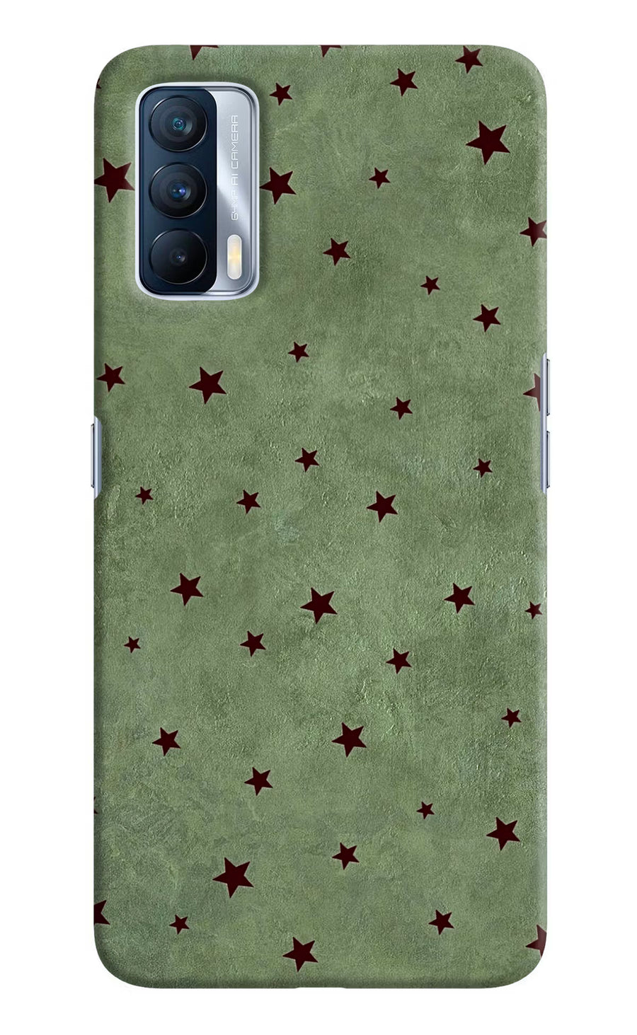 Green Stars Realme X7 Back Cover, Hard case