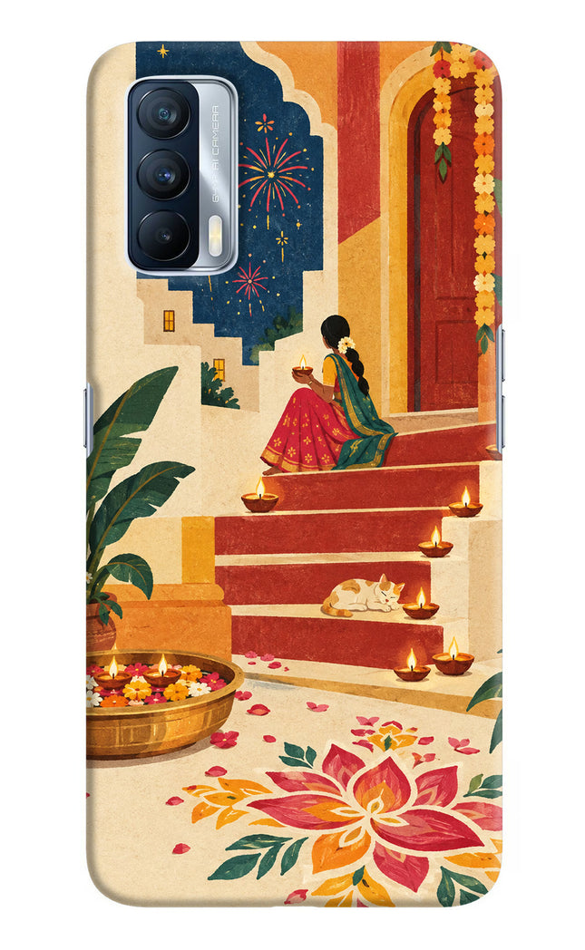 Diwali Rangoli Realme X7 Hard Case Back Cover by Casekaro