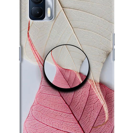 White Pink Leaf Realme X7 Pop Case by Casekaro