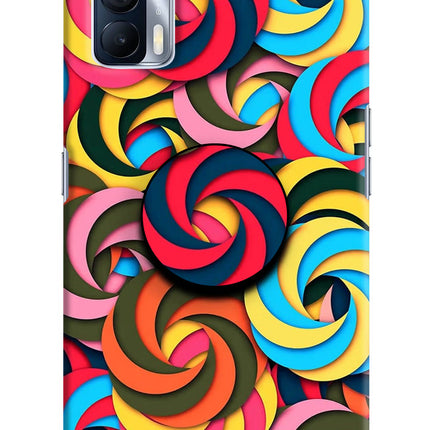 Spiral Pattern Realme X7 Pop Case by Casekaro