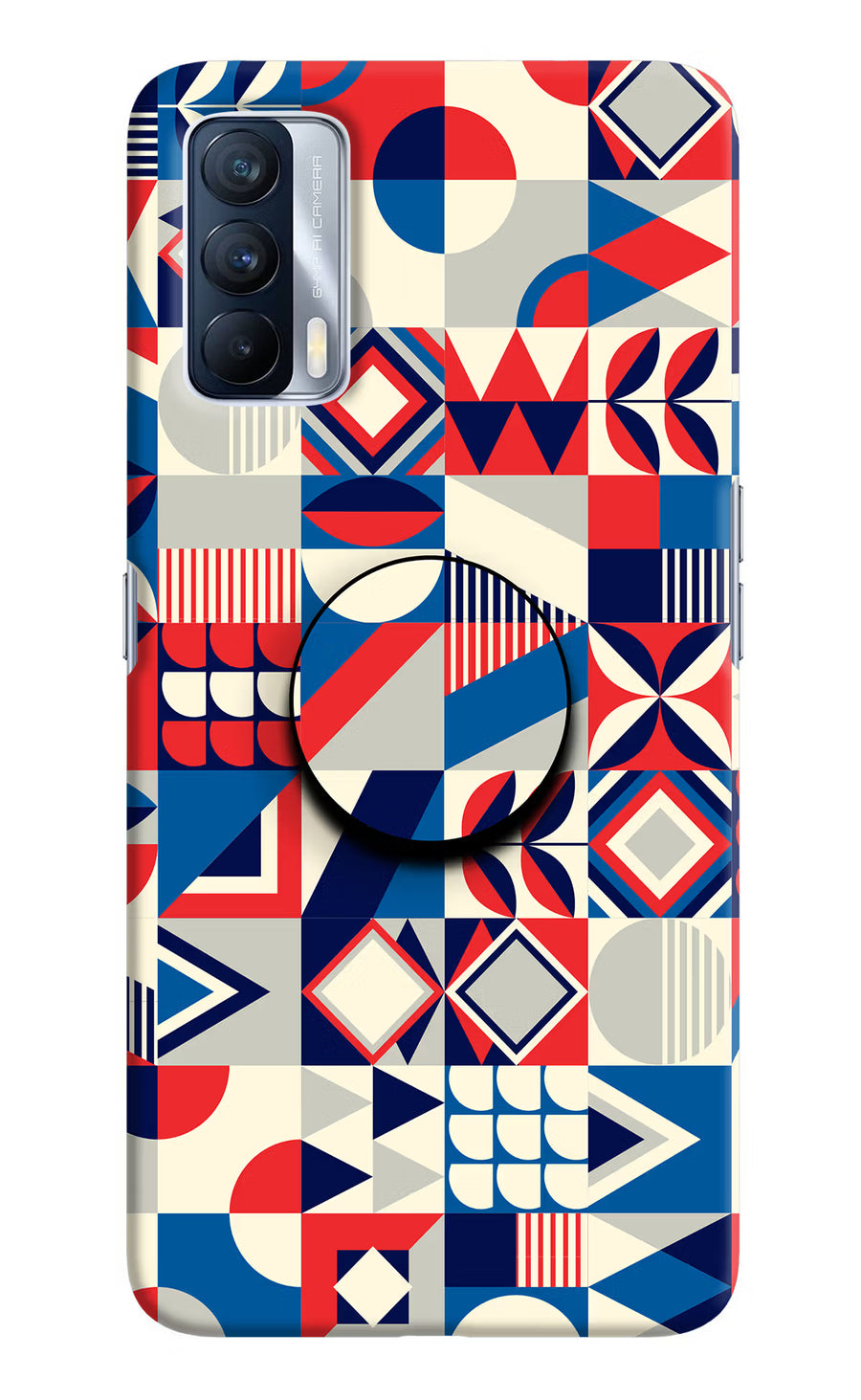 Colorful Pattern Realme X7 Pop Case, Hard case