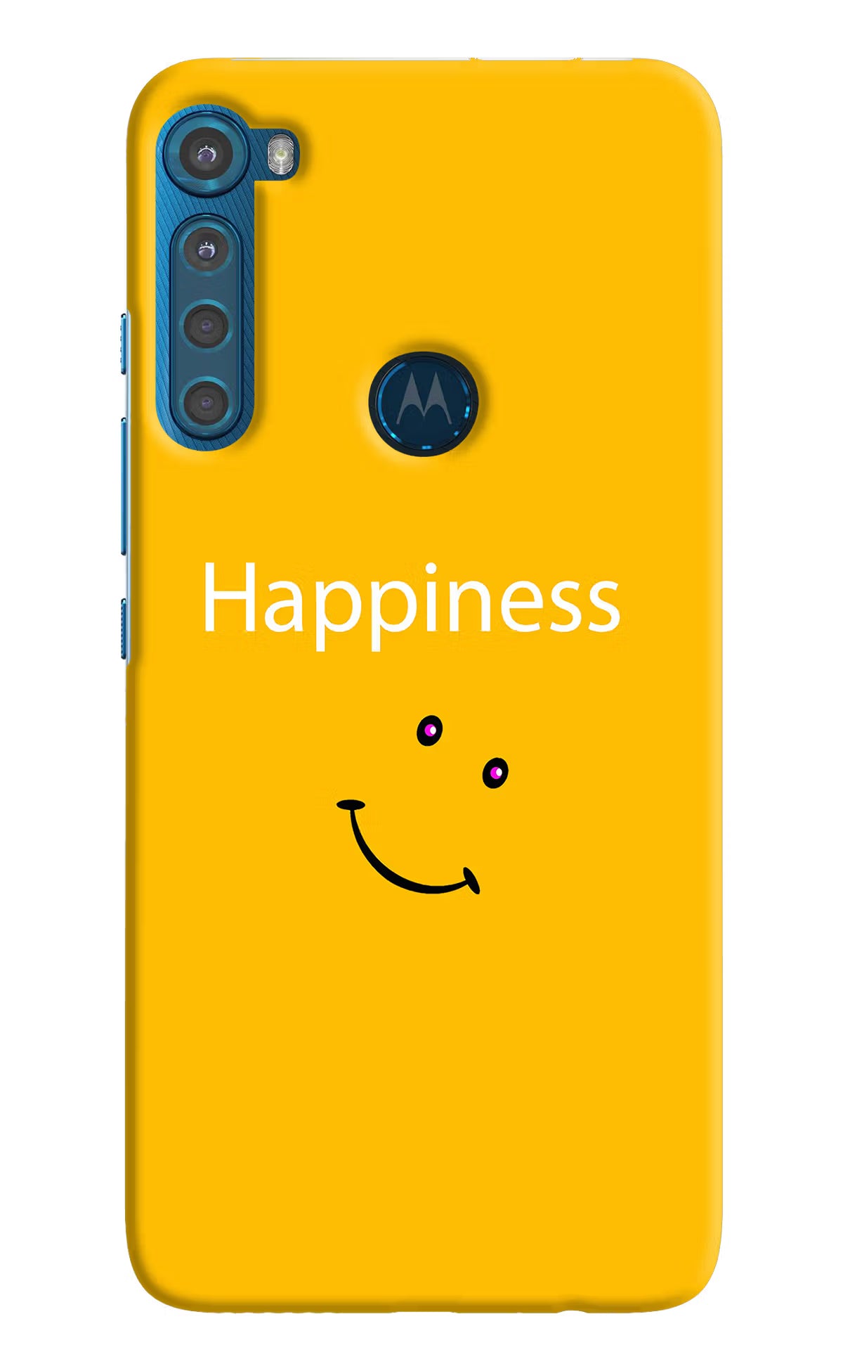 Happiness With Smiley Motorola One Fusion Plus Hard Case Back Cover by Casekaro