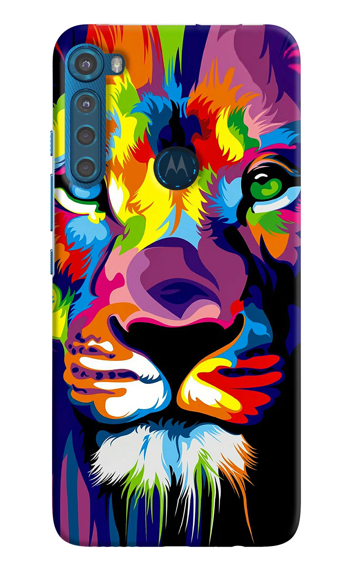 Lion Motorola One Fusion Plus Hard Case Back Cover by Casekaro