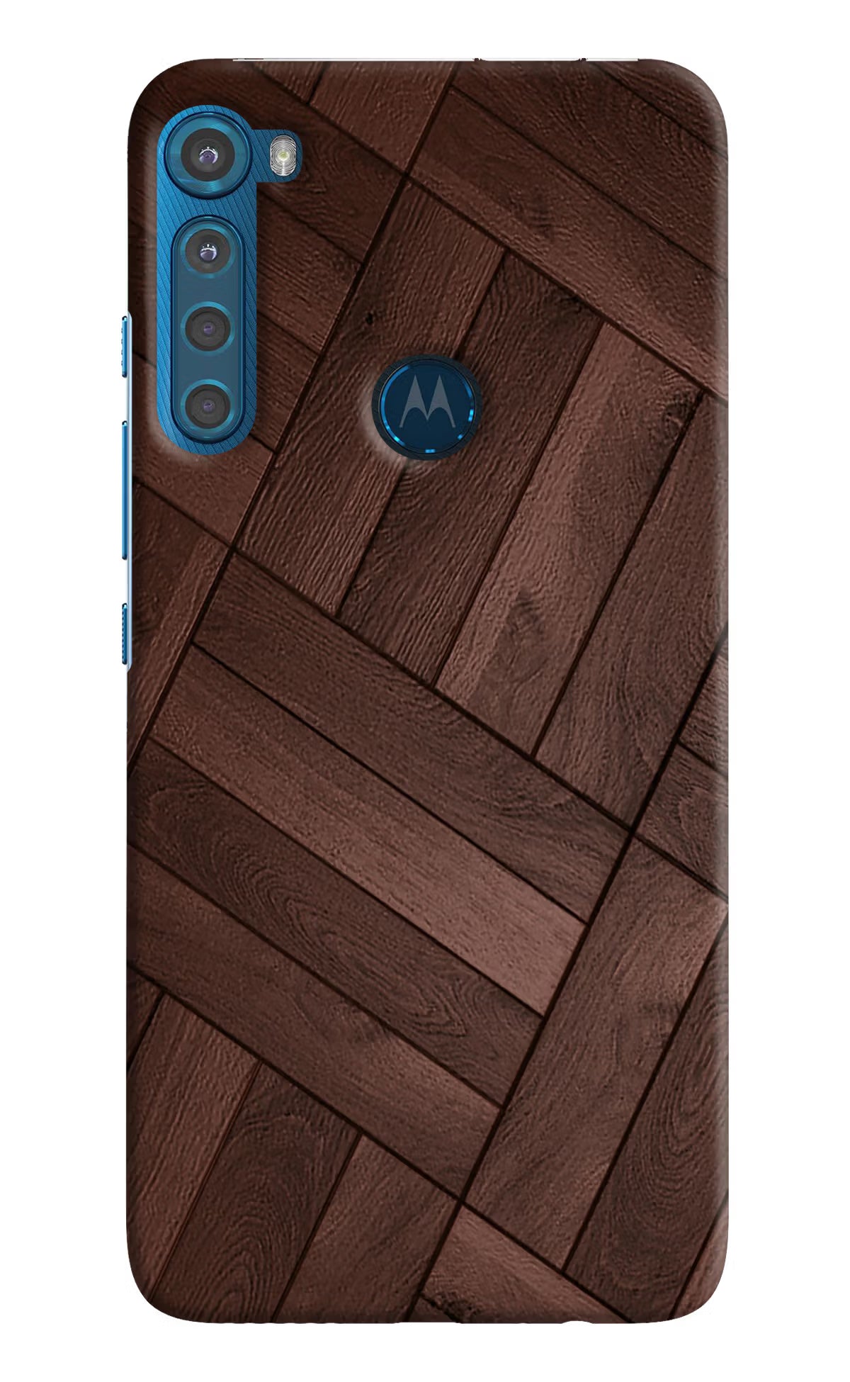 Wooden Texture Design Motorola One Fusion Plus Hard Case Back Cover by Casekaro