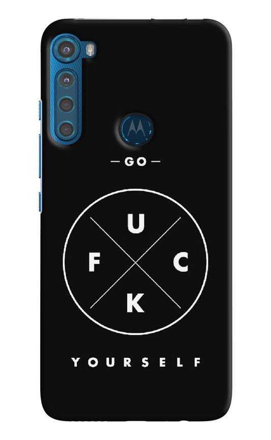 Go Fuck Yourself Motorola One Fusion Plus Hard Case Back Cover by Casekaro